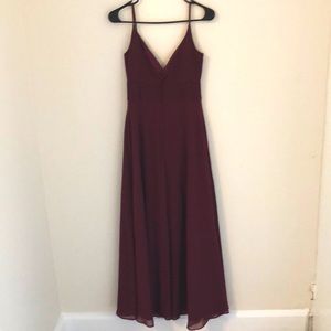 Spaghetti Strap A-Line Burgundy Bridesmaids Dress